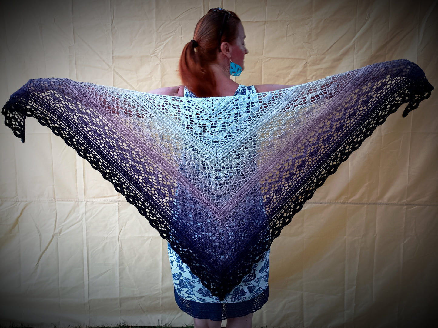 Triangles - Crotchet scarfs wraps with different pattern