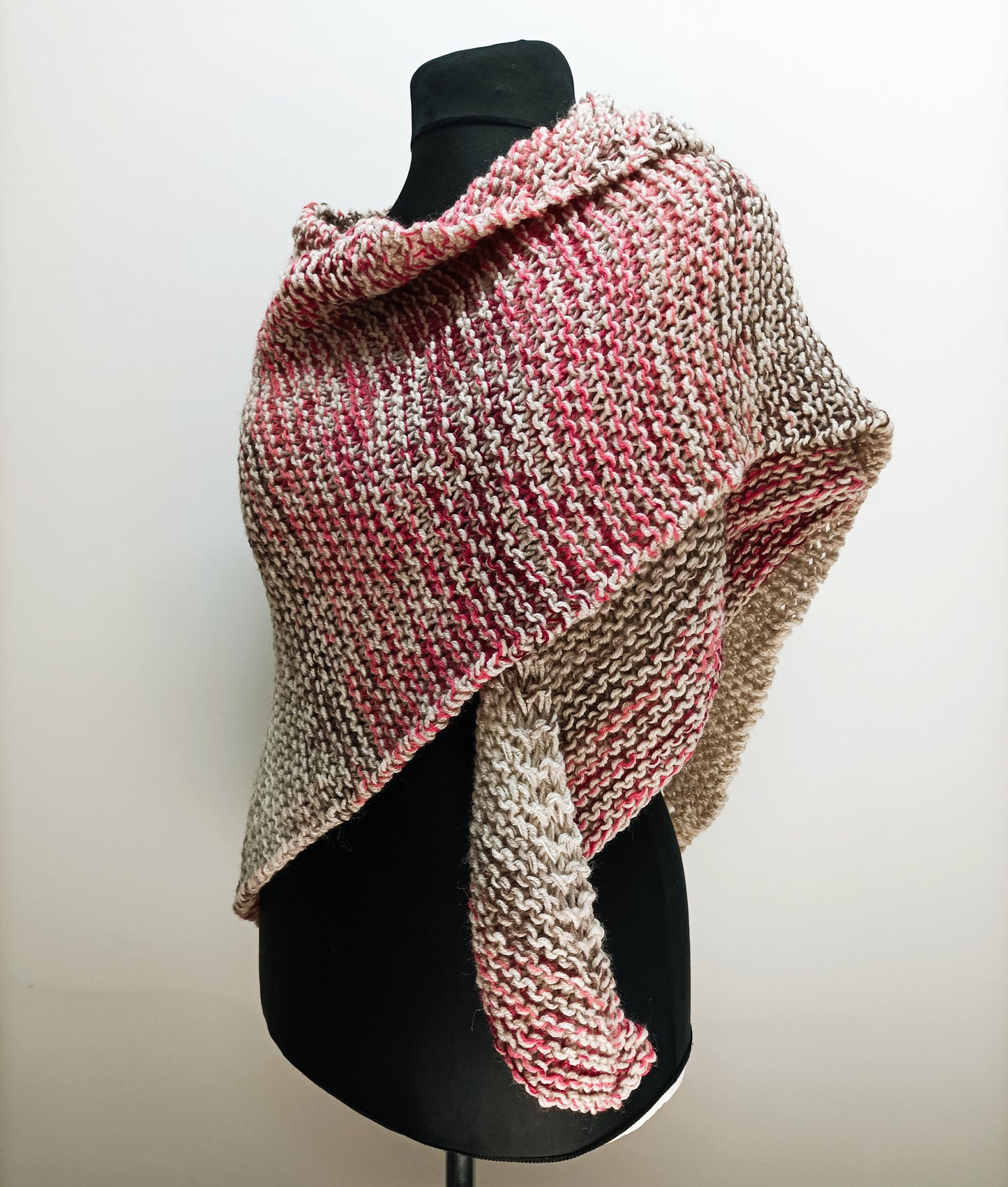 Maxi triangle knitted scarf wrap