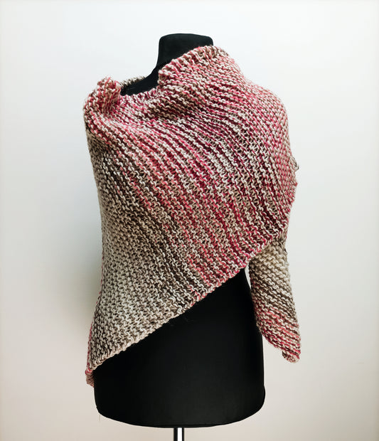 Maxi triangle knitted scarf wrap