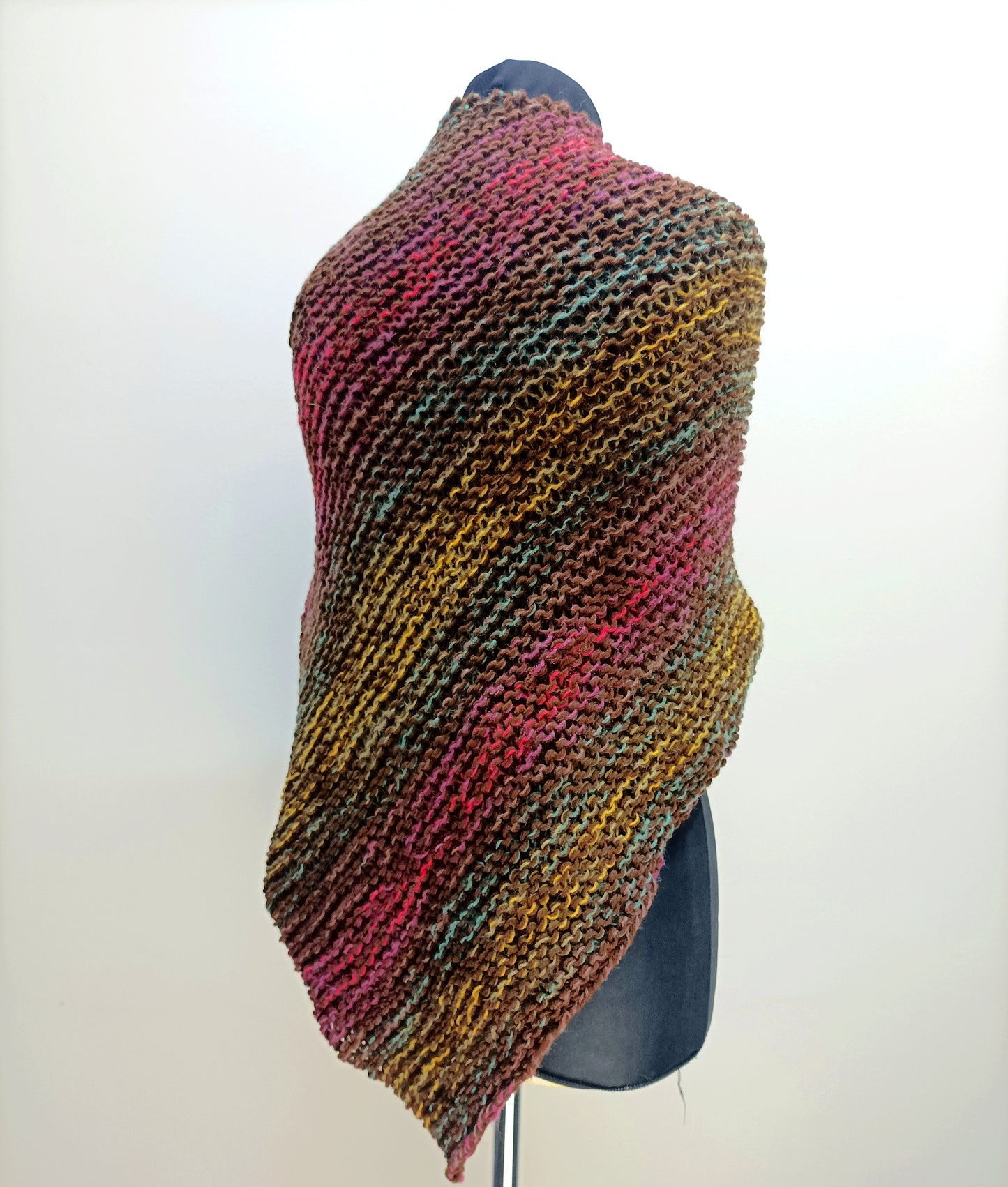Maxi triangle knitted scarf wrap