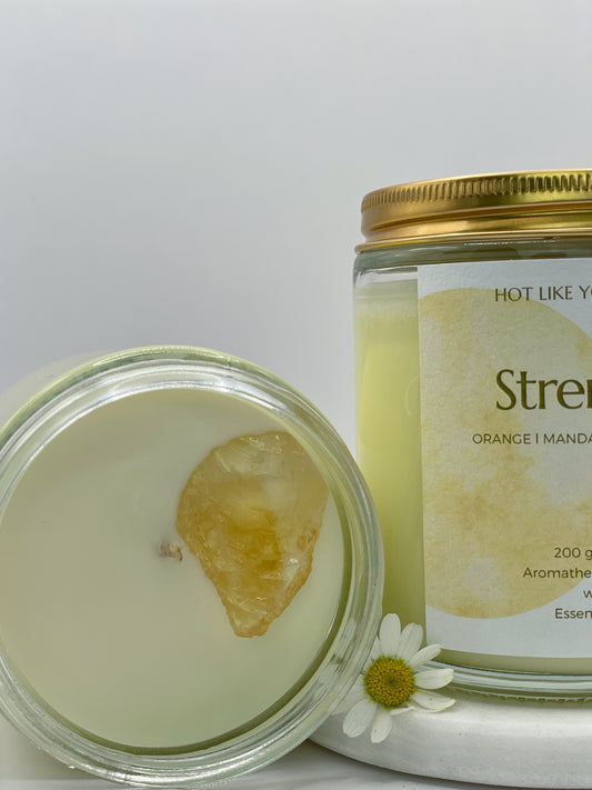 Strenght/ Vnútorná sila – Manifestačná sviečka čakry Solar Plexus