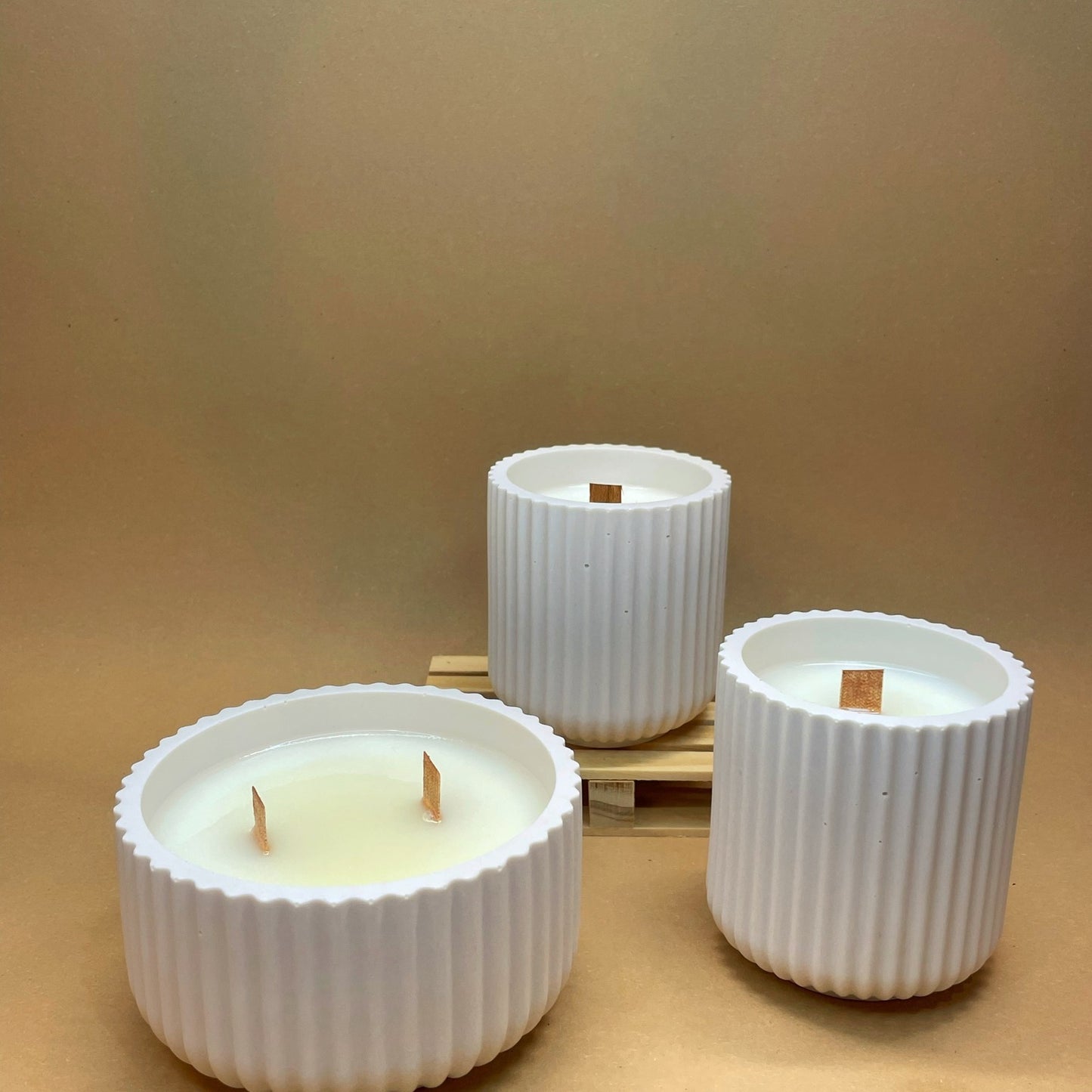 Unique candles in jesmonite jar