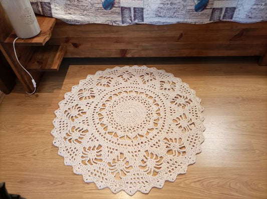 Mandala spider crotchet rug