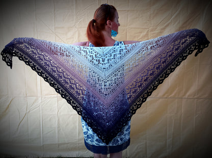 Triangles - Crotchet scarfs wraps with different  pattern