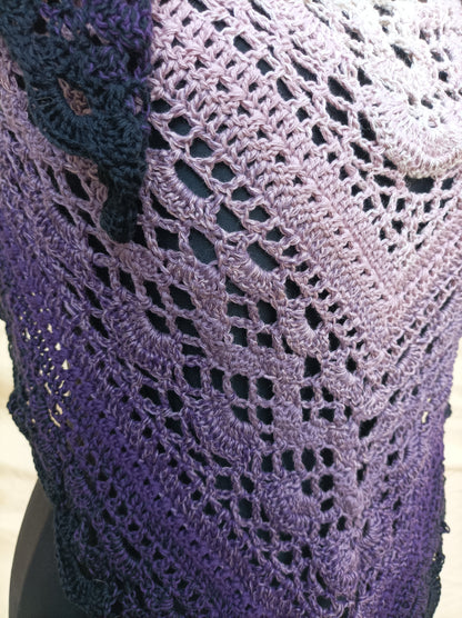 Triangles - Crotchet scarfs wraps with different  pattern