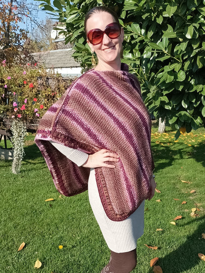 Asymmetrical Multicolour Poncho