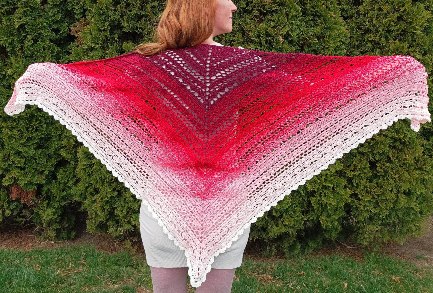 Triangles - Crotchet scarfs wraps with different  pattern