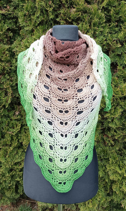 Triangles - Crotchet scarfs wraps with different  pattern