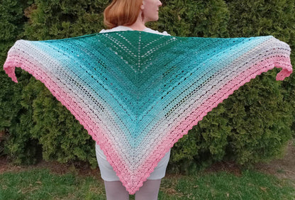 Triangles - Crotchet scarfs wraps with different  pattern