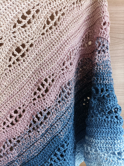 Triangles - Crotchet scarfs wraps with different  pattern