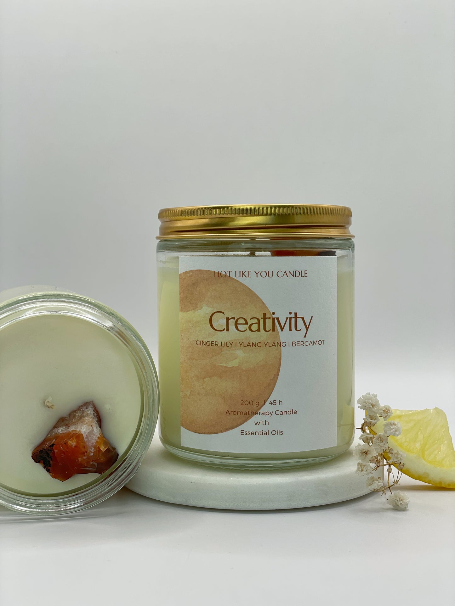 Creativity/Kreativita – manifestačná sviečka sakrálnej čakry