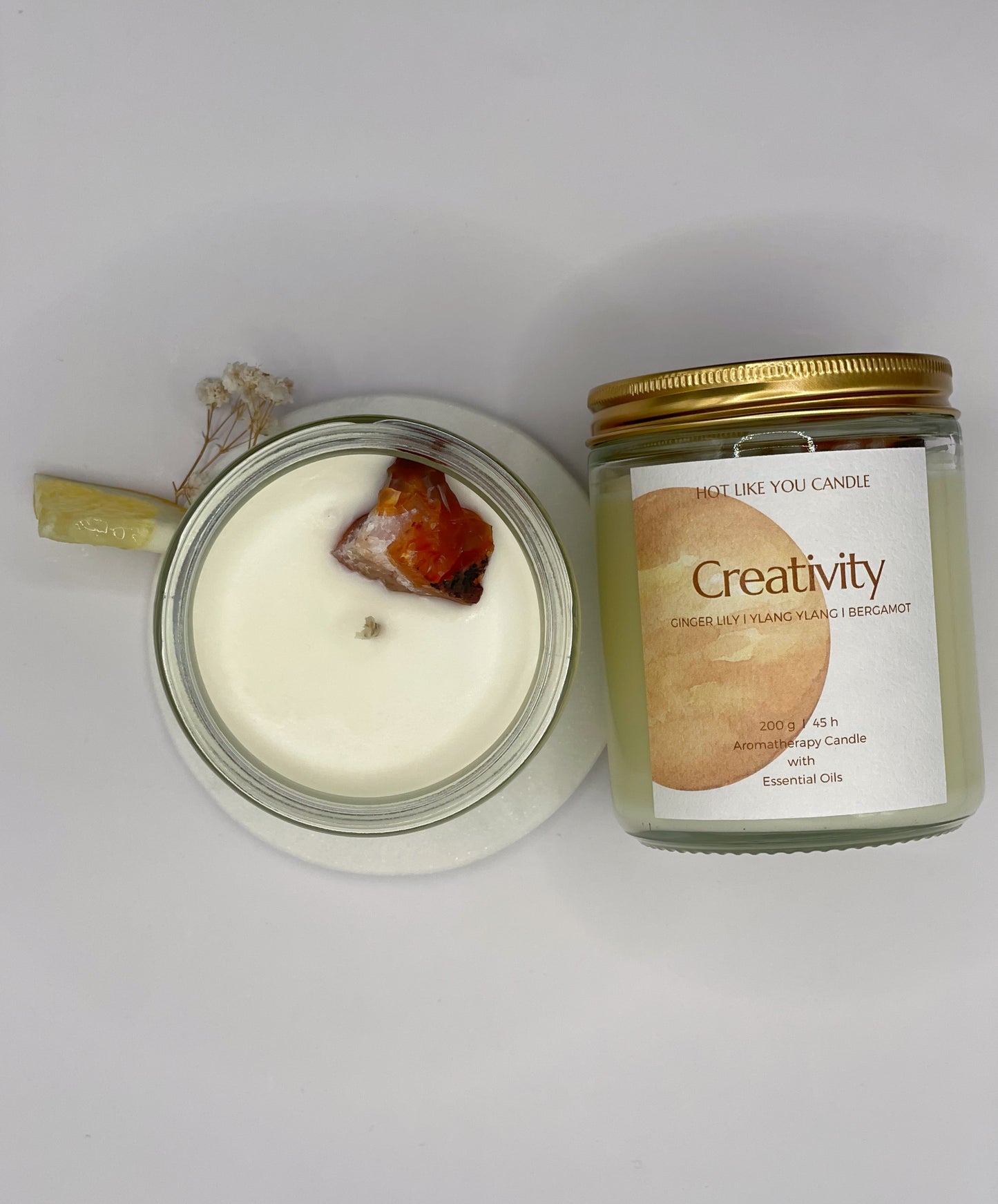 Creativity/Kreativita – manifestačná sviečka sakrálnej čakry