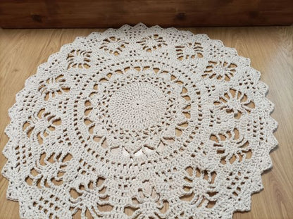 Mandala spider crotchet rug