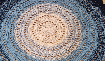 Mandala multicolour crotchet rug